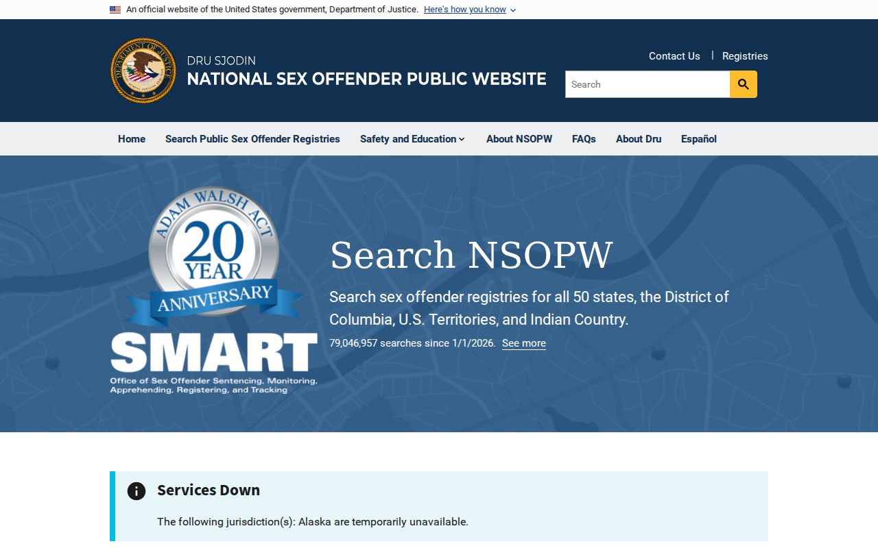Conway County sex offender check National Sex Offender Public Website cross state search